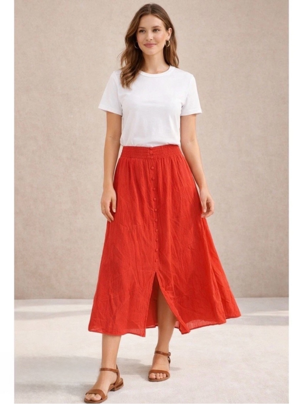 Madewell Button-Front Maxi Skirt - Small
